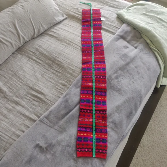 New!J.Crew in fair isle Multi colored Crewcuts 100% wool scarf & gloves Kids set - Picture 5 of 12